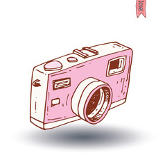 camera icon, vector illustration