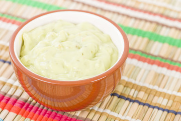 Guacamole - Mexican dipping sauce made with avocado.
