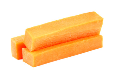 vegetable staple raw orange carrot isolated on white