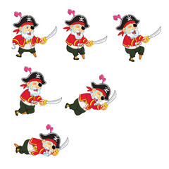 Old Pirate Dying Sprite
