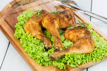 knusprige Hähnchenschenkel