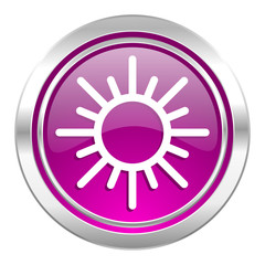 sun violet icon waether forecast sign