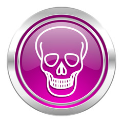 skull violet icon death sign
