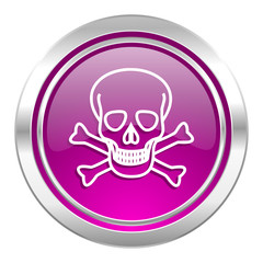 skull violet icon death sign