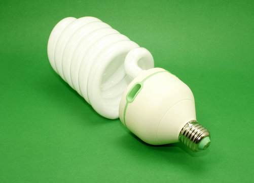 energy efficient light bulb isolated