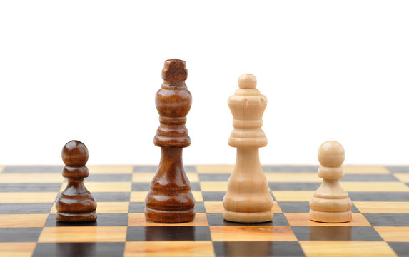 Chess figures as interracial family