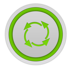 recycle circular icon on white background