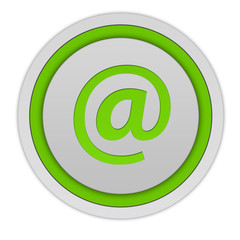 Email circular icon on white background