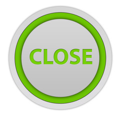 close circular icon on white background