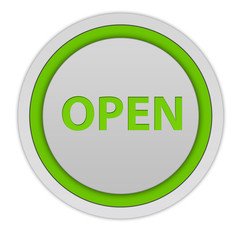 open circular icon on white background