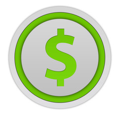 money circular icon on white background