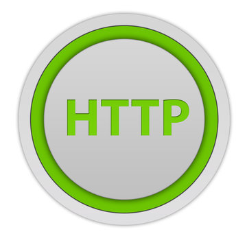 http circular icon on white background