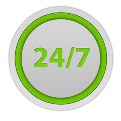 Support circular icon on white background