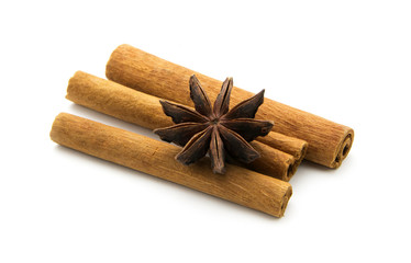 cinnamon sticks and star anise