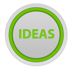 Ideas circular icon on white background