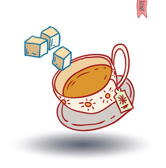 tee cup icon, vector.