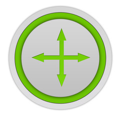 Obraz premium Arrow circular icon on white background