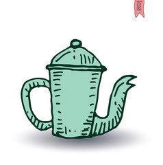 Coffee pot, Vector isolated