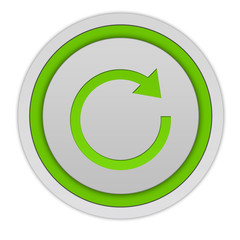 Arrow circular icon on white background