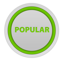 Popular circular icon on white background