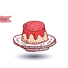 Cake food icon, vector illustration.