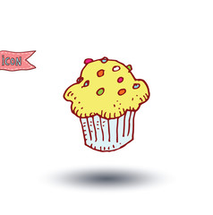 Cake food icon, vector illustration.