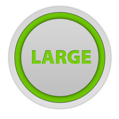 Large circular icon on white background