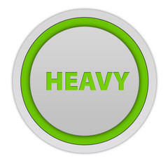 Heavy circular icon on white background
