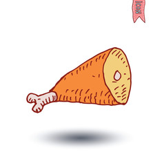 Meat, Food icons set, vector illustration.