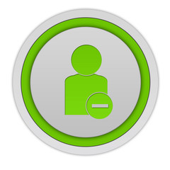 Dislike circular icon on white background