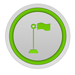 Flag circular icon on white background