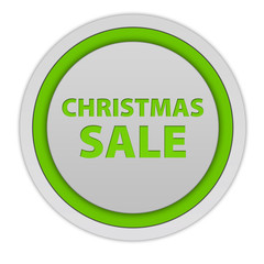 Christmas sale circular icon on white background