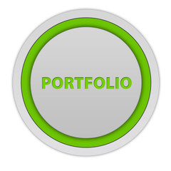 Porfolio circular icon on white background