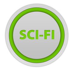 SciFi circular icon on white background
