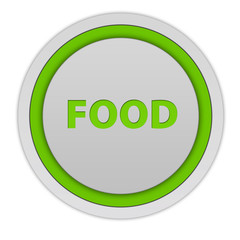 Food circular icon on white background