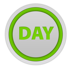 Day circular icon on white background