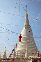 White Pagoda at Wat Prayurawongsawas Worawiharn in Bangkok