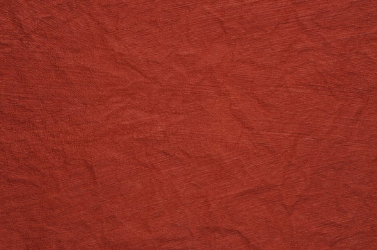 Red Crumpled Paper As Background