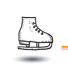 vintage skates, Sport icon, Hand drawn vector illustration