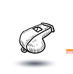 whistle Sport icon, Hand drawn vector illustration