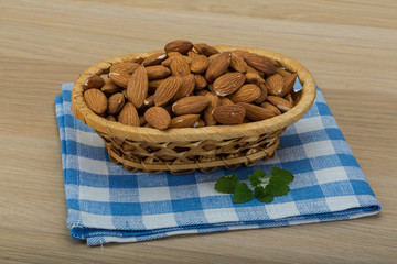 Almond in the bowl