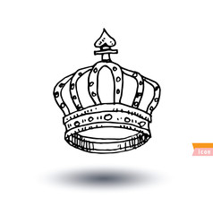 crown, hand drawn vector.