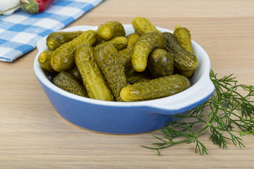 Marinated small cucumber