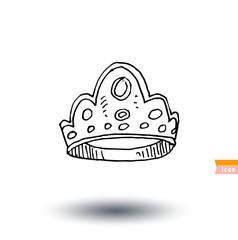 crown, hand drawn vector.