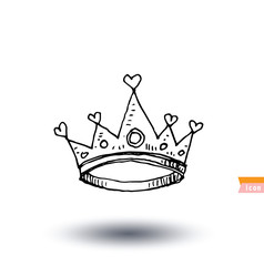 crown, hand drawn vector.