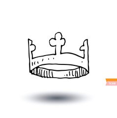 crown, hand drawn vector.