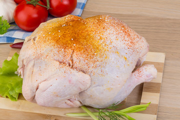 Raw chicken