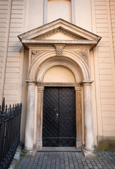 Old door in the city of Lviv