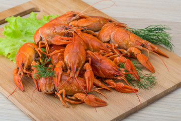 Boiled crayfish