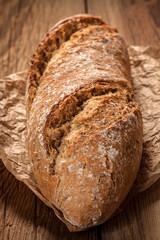 Fresh loaf of bread.